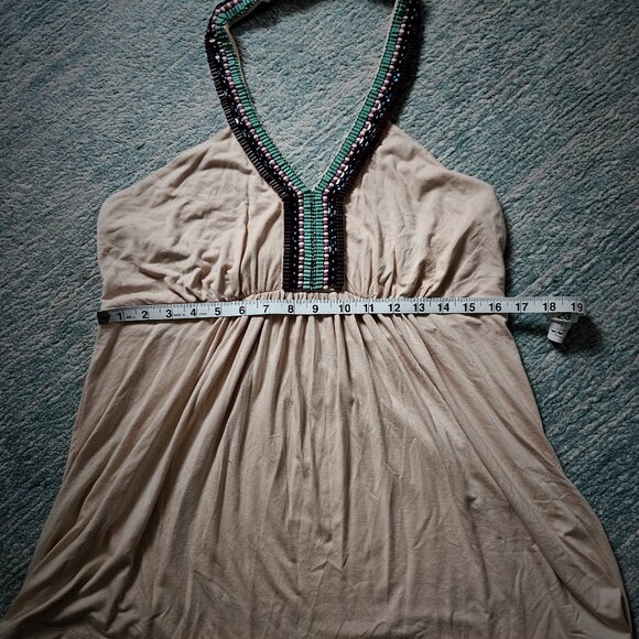 Boston Proper Beaded Halter Top - Picture 1 of 4